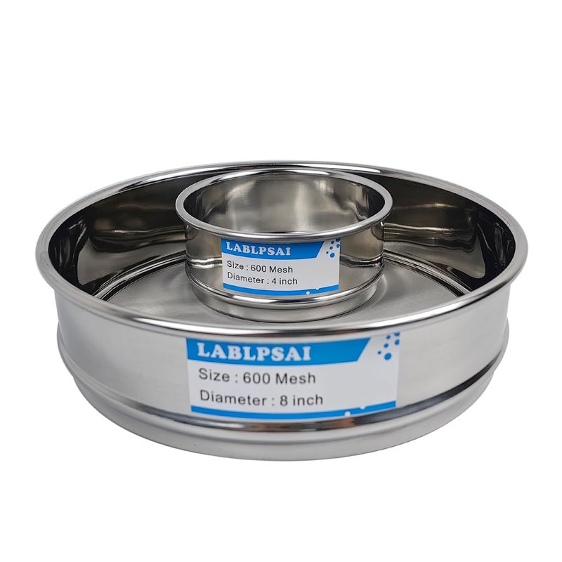 LABLPSAI 600 Mesh Lab Sieves 8" Diameter 304 Stainless Steel Wire Cloth Test Sieve for Industrial Laboratory Home - Image 5